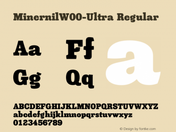 MinernilW00-Ultra Regular Version 2.00 Font Sample