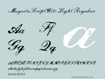 MagestaScriptW00-Light Regular Version 1.00 Font Sample