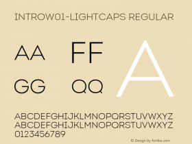 IntroW01-LightCaps Regular Version 1.00图片样张