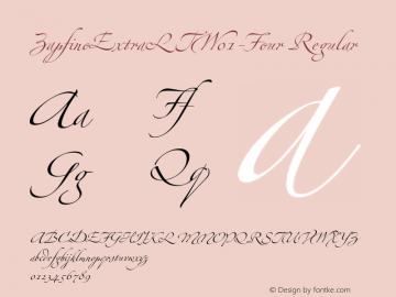 ZapfinoExtraLTW01-Four Regular Version 2.02 Font Sample