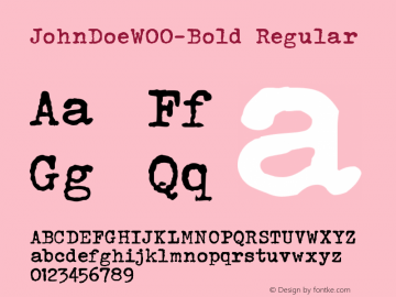 JohnDoeW00-Bold Regular Version 2.00图片样张