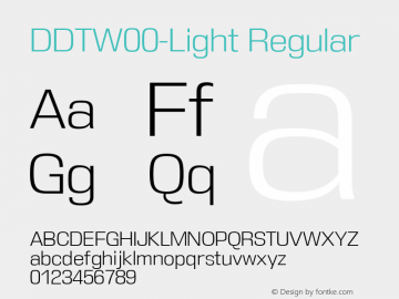 DDTW00-Light Regular Version 1.40图片样张