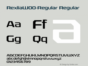 RexliaW00-Regular Regular Version 1.10 Font Sample