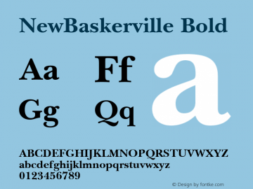 NewBaskerville Bold Altsys Fontographer 4.1 3/4/95图片样张