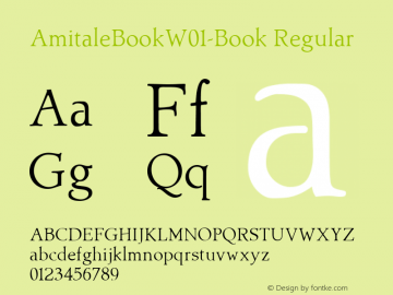 AmitaleBookW01-Book Regular Version 1.00 Font Sample