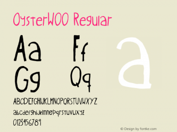 OysterW00 Regular Version 1.1 Font Sample