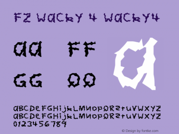 FZ WACKY 4 WACKY4 Version 1.000 Font Sample