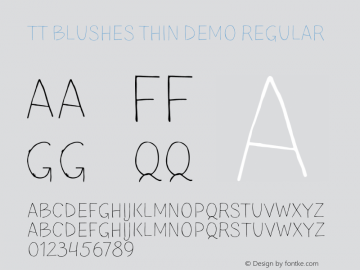 TT Blushes Thin DEMO Regular Version 1.000图片样张