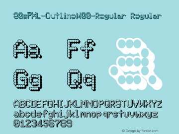80sPXL-OutlineW00-Regular Regular Version 1.00 Font Sample