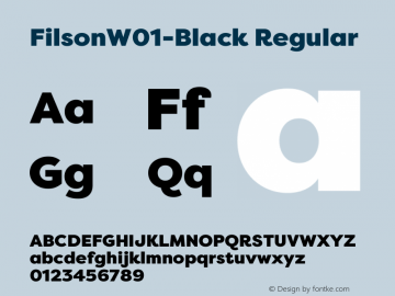 FilsonW01-Black Regular Version 1.00 Font Sample
