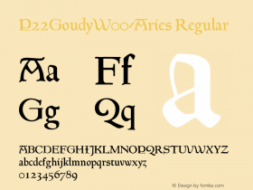 P22GoudyW00-Aries Regular Version 1.00图片样张