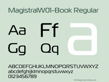 MagistralW01-Book Regular Version 1.1 Font Sample