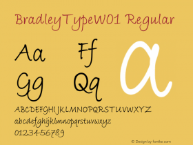 BradleyTypeW01 Regular Version 1.02 Font Sample
