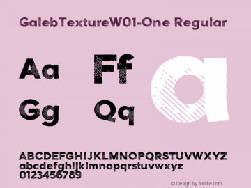 GalebTextureW01-One Regular Version 1.00 Font Sample