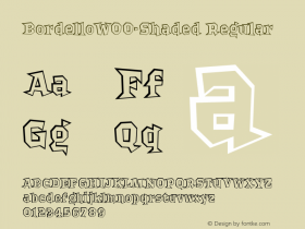 BordelloW00-Shaded Regular Version 2.00 Font Sample