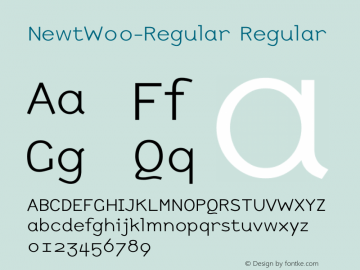 NewtW00-Regular Regular Version 1.00 Font Sample