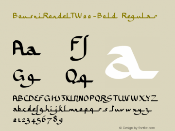 BousniRondeLTW00-Bold Regular Version 1.00 Font Sample