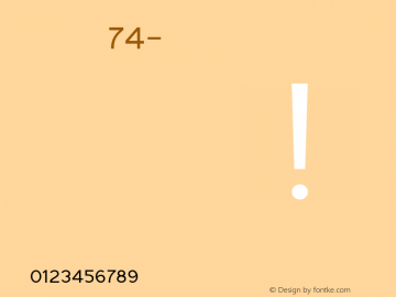 TungaW74-Regular Regular Version 1.00图片样张