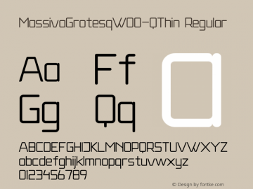MassivaGrotesqW00-QThin Regular Version 1.00图片样张