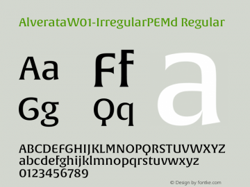 AlverataW01-IrregularPEMd Regular Version 1.00图片样张