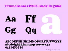 PrumoBannerW00-Black Regular Version 1.10 Font Sample