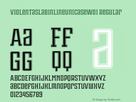 ViolentaSlabInlineUnicaseW01 Regular Version 1.10图片样张