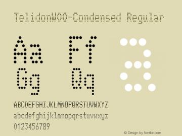 TelidonW00-Condensed Regular Version 3.10 Font Sample