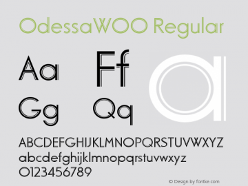 OdessaW00 Regular Version 1.00 Font Sample
