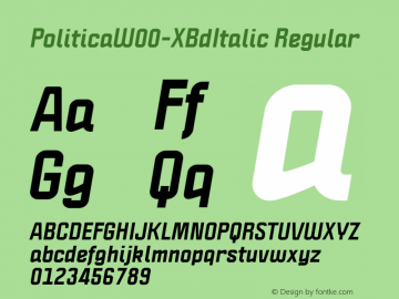 PoliticaW00-XBdItalic Regular Version 1.00图片样张