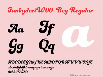 FunkydoriW00-Reg Regular Version 1.00 Font Sample