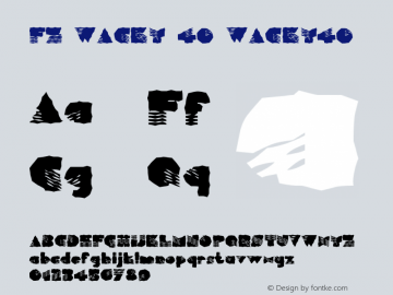 FZ WACKY 40 WACKY40 Version 1.000 Font Sample