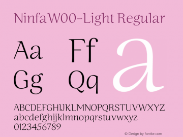 NinfaW00-Light Regular Version 1.00 Font Sample