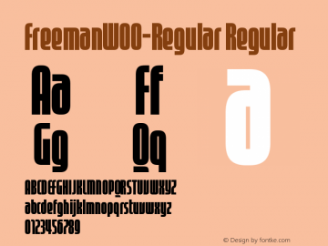 FreemanW00-Regular Regular Version 2.00 Font Sample