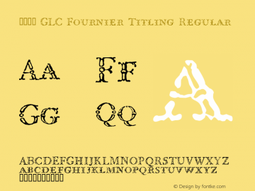 1786 GLC Fournier Titling Regular Version 1.00图片样张