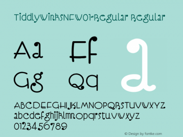 TiddlyWinksNFW01-Regular Regular Version 1.20 Font Sample