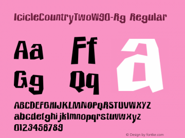 IcicleCountryTwoW90-Rg Regular Version 4.00 Font Sample