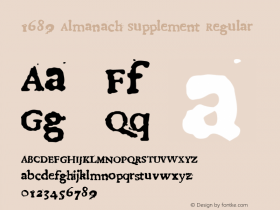 1689 Almanach Supplement Regular Version 1.00 Font Sample