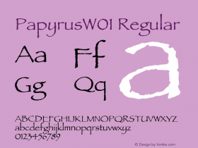 PapyrusW01 Regular Version 1.1图片样张