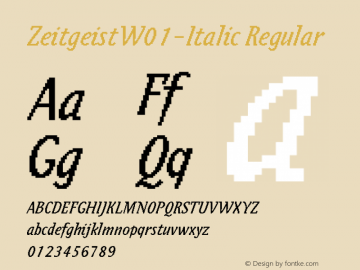 ZeitgeistW01-Italic Regular Version 2.02图片样张