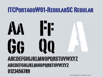 ITCPortagoW01-RegularSC Regular Version 1.00 Font Sample
