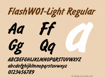 FlashW01-Light Regular Version 1.00 Font Sample