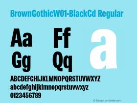 BrownGothicW01-BlackCd Regular Version 1.00图片样张