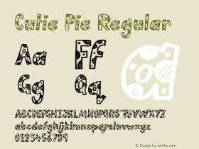 Cutie Pie Regular Version 1.00 May 20, 2015, initial release Font Sample