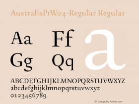 AustralisPrW04-Regular Regular Version 1.00图片样张