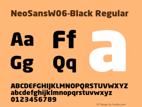 NeoSansW06-Black Regular Version 1.0 Font Sample