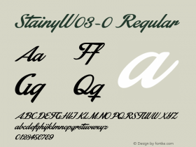 StainyW03-0 Regular Version 1.00 Font Sample