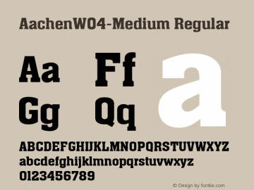 AachenW04-Medium Regular Version 1.00 Font Sample