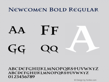 Newcomen Bold Regular Version 1.10图片样张