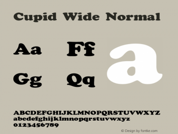 Cupid Wide Normal 1.0/1995: 2.0/2001 Font Sample