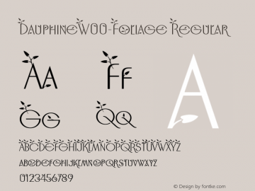 DauphineW00-Foliage Regular Version 2.00 Font Sample